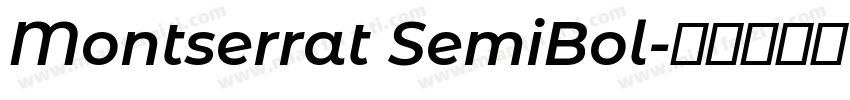 Montserrat SemiBol字体转换